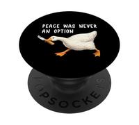Peace Was Never an Option Funny Goose Duck Meme Knife PopSockets PopGrip Adesivo