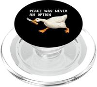 Peace Was Never an Option Funny Goose Duck Meme Knife PopSockets PopGrip per MagSafe