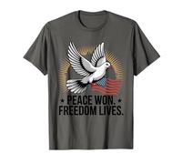 Peace Won - Design Patriottico con Colomba e Bandiera Maglietta