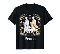 Peace Zen Walking Monks Spiritual Calm Zen Minimal Style Maglietta