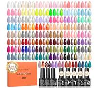 PEACECOLOR 60pcs Smalto Semipermanente Unghie, 55 Colori Smalti Semipermanenti per Unghie Nero Bianco Rosa Viola con 5pcs Base e Top Coat Smalto Gel Unghie DIY Nail Art Manicure Regalo