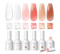 PEACECOLOR Builder Nail Gel 10ML, Bianco Latte Rosa Trasparente Gel Costruttore Smalto Semipermanente Unghie, Estensione, Rinforzo e Ricostruzione Delle Unghie, Smalto Unghie Lunga Durata