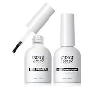 PEACECOLOR Nail Prep Primer Unghie Gel, Nail Dehydrator e Acido Free Primer Lunga Durata Nail Prep e Primer Unghie Professionale Naturale per Smalto Unghie Gel