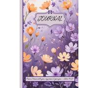 Peaceful Blooms Notebook: Peace I Leave With You - John 14:27 | Lined, 6" x 9", 100 Cream Pages, Matte Cover