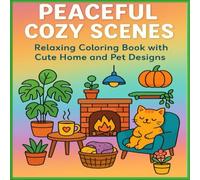 Peaceful Cozy Scenes - Relaxing Coloring Book with Cute Home and Pet Designs: The Cozy Vibes Coloring Book - Mindful Scenes for Stress Relief