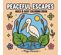 Peaceful Escapes - A Bold & Easy Coloring Book for Teens and Adults: 40 Landscape Designs for Relaxation and Mindful Moments