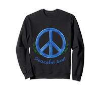 Peaceful Soul Nature Inspired Aesthetic Blue Peace Symbol Felpa