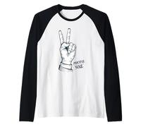 Peaceful Soul Nature Inspired Aesthetic Graphic Peace Symbol Maglia con Maniche Raglan