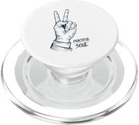 Peaceful Soul Nature Inspired Aesthetic Graphic Peace Symbol PopSockets PopGrip per MagSafe