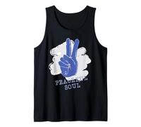 Peaceful Soul Peace Hand Retro Style Positive Vibe Graphic Canotta