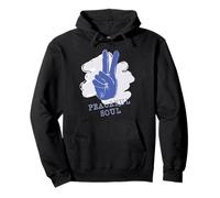 Peaceful Soul Peace Hand Retro Style Positive Vibe Graphic Felpa con Cappuccio