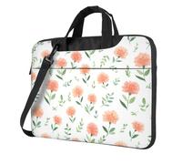 Peach Acquerello Garofani Borsa Per Laptop Laptop Case 15.6 Pollice Borse Per Computer Imbottito Copertura Del Manicotto Per Le Donne Uomini