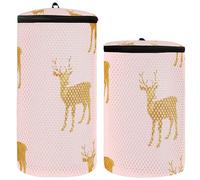 Peach and Gold (10) Borsa per lavatrice per scarpe da ginnastica, 2 sacchetti per il lavaggio delle scarpe, per la pulizia delle scarpe, pesca e oro (10), taglia unica, moderno, Pesca e Oro (10),