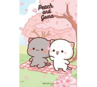 Peach and Goma Mochi Cat Notebook: - Letter Size 6 x 9 inches, 110 journal pages: Peach and Goma Mochi Cat sitting under Sakura tree