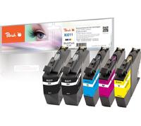 Peach B3211/3213 Printer Cartridges 2x BK/C/M/Y Replaces Brother LC-3211 for e.g
