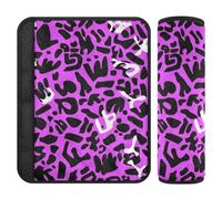 Peach Black Geometrico Irregolare 2 Pack Car Seat Belt Cover Pad Protegge il collo e le spalle per Auto Protector para cinturón de carro