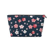 Peach Blossom1, trousse da viaggio per cosmetici, trousse da viaggio, borsa per il trucco da donna, organizer per trucchi in pelle, graziosa custodia per il trucco, Argento, Taglia unica
