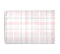 Peach Buffalo Plaid Tartan Scozia Modello Extra Large Riutilizzabile Lettino Bambino Pad Impermeabile Lavabile Bagnare Traspirante Pad Pannolino per Bambini Adulti Animali Domestici 132 cm L x 86 cm W