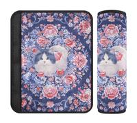 Peach Cat Boho Florals 2 Pack cintura di sicurezza spalla pad più comfort guida per la maggior parte delle auto forro para cinturon de seguridad