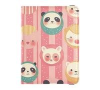 Peach Cute Cartoon Animals Custodia per passaporto in pelle portafoglio Combo Ultra Slim