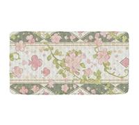 Peach Floral and Poker Squares - Lenzuolo da viaggio per bambini piccoli, morbido e confortevole, per materasso per culla, per piccoli spazi, dormire 50 x 25 pollici, lenzuolo non incluso
