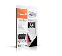 Peach Fogli di copertina lucida, 250 g/m², formato A4, nero, 25 fogli