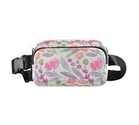 Peach Fresh Floral Cute Crossbody Bag Marsupio per donne e uomini, mini borsa a tracolla con cinghia regolabile per ciclismo, escursionismo, palestra, Fiori freschi di pesca, Taglia unica