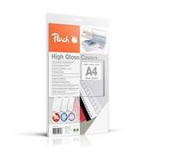 Peach High Gloss Cover Sheets, 250 gsm, A4, white, 25 sheets