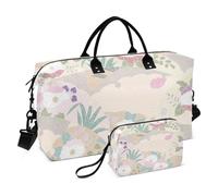 Peach Japanese Vintage Cherry Blossom Ukiyo-e - Borsa da viaggio grande per weekend borsa da sera sportiva da palestra con tracolla regolabile per palestra di grande capacità