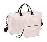 Peach Japanese Vintage Cherry Blossom Ukiyo-e - Borsa grande per il passatempo con tracolla regolabile per viaggi di grande capacità