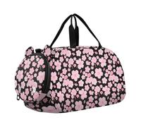 Peach Japanese Zephyr Cherry Blossoms - Borsone da palestra con scomparto per scarpe, grande capacità, borsa sportiva da viaggio, per pratica scolastica, sport, viaggi, Pesca Giapponese Zephyr fiori