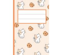 Peach Kittens and Cookies Notebook: Cute 120 Page Lined Composition Notepad Exercise Book
