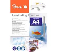 Peach Laminating Pouches A4, 100 mic, PP500-02, 100-pack