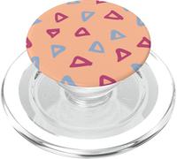 Peach Lavender Burgundy Triangle Doodle Scattered 80s Patter PopSockets PopGrip per MagSafe