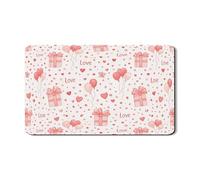 Peach Love - Tappetino scolapiatti per bancone della cucina, tappetino scolapiatti in gomma assorbente con motivo a palloncini a forma di cuore, per San Valentino, 30,5 x 50,8 cm