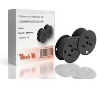 Peach Nastro sostitutivo Canon/Facit/Sharp, nero, nylon, 13 mm/6 m, nastro Gr51