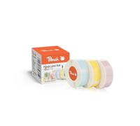Peach Nastro termoadesivo azzurro, giallo chiaro e rosa, 12 x 40 mm, 180 etichette per rotolo, 3 colori | PE103A