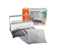 Peach PB200-30A - Rilegatrice in plastica Star Binder Pro, per DIN A4, rilega 35