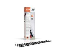 Peach PB406-02 - Dorsi in plastica, formato A4, 6 mm, 25 fogli, 100 pezzi, colore nero