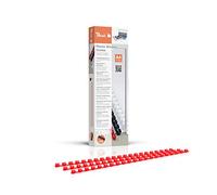 Peach PB406-03 - Dorsi in plastica, formato A4, 6 mm, 25 fogli, 100 pezzi, colore: rosso