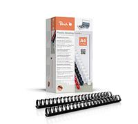 Peach PB432-02 - Dorsi in plastica, formato A4, 32 mm, 310 fogli, 50 pezzi, colore nero
