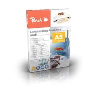 Peach Pellicole per laminazione A5, 125 mic, 100 pouches, opache, scrivibili, qualità premium per i migliori risultati di laminazione, compatibili con dispositivi di tutte le marche - S-PP525-30