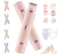 Peach Please Razor, 2025 New Peach Please 3.0 Dual Head Electric Shaver, Portable 2 in 1 Wet & Dry Waterproof Electric Trimmer for Women (Pink)