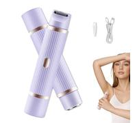 Peach Please Razor, 2025 New Peach Please 3.0 Dual Head Shaver, 2 In 1 Electric Shaver & Trimmer, Wet & Dry for Leg Arm Underarm Pubic Area (Purple)