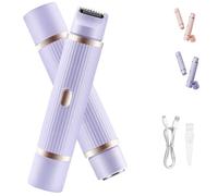 Peach Please Razor, Peach Please 2 in 1 Dual Head Electric Shaver & Trimmer for Women, Dual Head Shaver Women, Women's Body Razor for Bikini, Pubic Hair, Legs, Body, Wet & Dry (Purple)