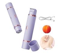 Peach Please Razor,Peach Please 3.0 Shaver, 2 in 1Dual Head Electric Shaver& Trimmer for Women, Wet & Dry for Pubic Hair, Legs, Underarms & Face, Painless Hair Removal (Purple)
