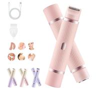 Peach Please Razor, Peach Please Dual Head Razor, 2 in 1 Electric Bikini Trimmer for Women. Wet & Dry for Pubic Area Leg Arm Underarm (Pink A)