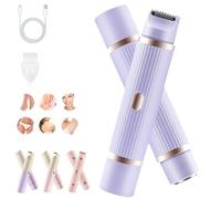 Peach Please Razor, Peach Please Dual Head Razor, 2 in 1 Electric Bikini Trimmer for Women. Wet & Dry for Pubic Area Leg Arm Underarm (Purple A)