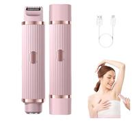 Peach Please Razor, Peach Please Dual Head Shaver Women, 2 in 1 Wet & Dry Waterproof Electric Bikini Trimmer, Portable Razor for Legs, Body, Underarms & Face (Pink)