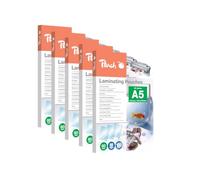 Peach PP580-53 - Pellicole per plastificazione, formato A5, 2 x 80 mic (160 | Buste per plastificatrice di alta qualità, formato DIN A5, confezione conveniente, trasparenti, compatibili con dispositivi
